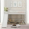 thumbnail image 3 of Twin Size Low Loft Bed with Slide and Built-in Ladder, House Loft Bed Frame with Full-Length Safety Guardrails for Kid Teens Bedroom, No Box Spring Needed, White, 3 of 7