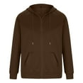 thumbnail image 4 of PNTUTB Men's Long Sleeve Hoodie Solid Color Sweatshirt Coat Casual Sports Zipper Outerwear, 4 of 5
