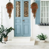 Holloyiver Artificial Fall Flowers Artificial Hanging Plants,Simulated Hanging Autumn Eucalyptus Vine Wall Hanging,Suitable for Thanksgiving, Indoor and Outdoor, Home, Wedding Party