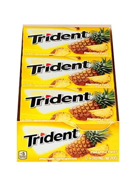 Trident Pineapple Twist Sugar Free Gum, 12 Packs Of 14 Pieces (168 Total Pieces)