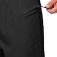 thumbnail image 4 of Vibrex Men's Solid Color Shorts, Elastic Waist Straight Leg 5-Inch Shorts with Zipper Pockets, Men's Outdoor Cargo Shorts For Travel,Daily Casual Wear,Gatherings,Holidays,Parties_Black_XXXXL, 4 of 5