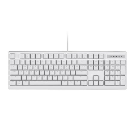 Monoprice Brown Switch Full Size Mechanical Keyboard - White | Ideal for Office Desks, Workstations, Tables - Workstream (Best Mechanical Keyboard For Work)