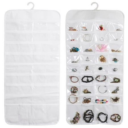 - Hanging Jewelry Organizer Bracelet Earring Ring necklace 72 Pocket Pouch Holder