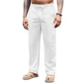 thumbnail image 3 of COOFANDY Men Linen Pants Regular Fit Casual Yoga Beach Pants Lightweight Cotton Trousers with Pockets, 3 of 6