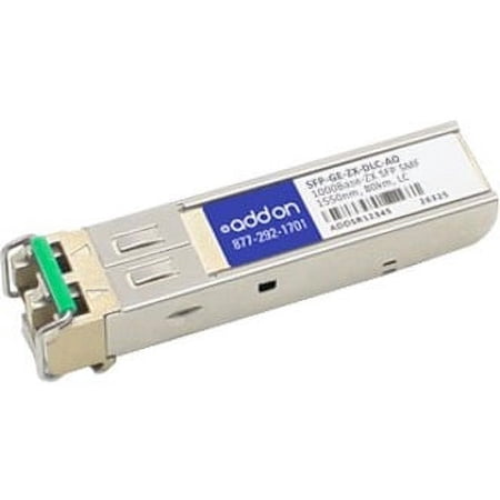 UPC: 0606121479260 | AddOn Voltaire SFP-GE-ZX-DLC Compatible TAA Compliant 1000Base-ZX SFP Transceiver (SMF  1550nm  80km  LC)