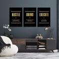 thumbnail image 2 of GUBIYU 3Pcs Black Gold Hustlers Poster Motivational Wall Decor Modern Art Hustle Grind Execute Wall Art Canvas Painting,Office Art Ideal Gift for Bedroom Living Room Corridor Room Decoration 12"x16", 2 of 6