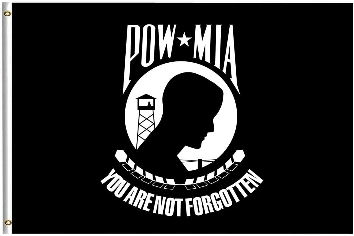 POW MIA "You Are Not Forgotten" Hand Stitched Garden Flag 