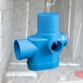 thumbnail image 1 of Conector de tubería de drenaje del fregadero Conector de tubería de canalón Acoplamiento a prue de fugas Fácil de instalar Conector de colador para fregadero Hotel Azul 75x50mm, 1 of 8