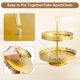 thumbnail image 4 of Juego de soportes para tartas OdoVow de 7 piezas, exhibidor de postres de metal dorado, 4 of 7