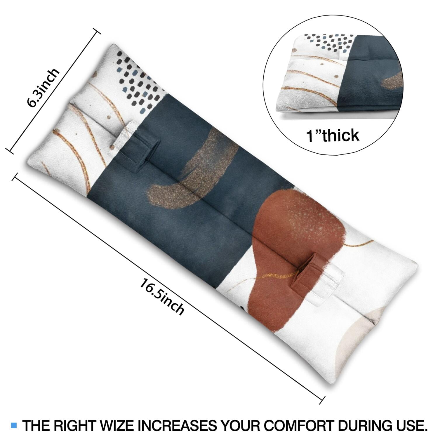 Seat Belt Pillow for Post-Surgery Soft Protective Mastectomy Cushion with Velcro Straps, Comfortable for Heart Surgery & Chemo Port Recovery (Bohemian Floral)