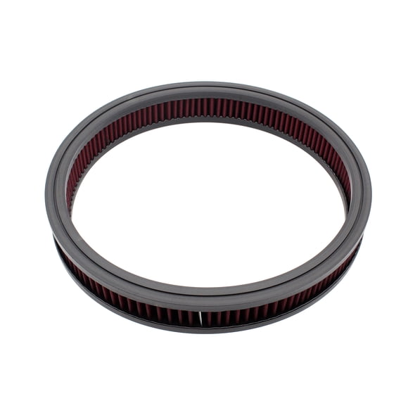 Filtre à Air Rond à Haut Débit Rouge avec Grille en Acier - Pièce de Mise à Niveau de Performance Universelle, Taille 14*2, Emballage 36.5x36.5x9cm, Poids 700g, Inclut 1 Élément de Filtre pour Admission d'Air Moteur Améliorée