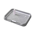 thumbnail image 3 of Orinal para perro, orinal portátil, herramienta de limpieza fácil de limpiar, soporte para almohadilla para orinar para cachorros de interior extraíbl gris, 3 of 8