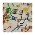 thumbnail image 4 of HAOXIT Decorative Elastic Edged Polyester Fitted Table Cover,Colorful Decor Indoor Outdoor Square Tablecloth,Trippy Style Music Notes Clef Rhythm Tempo Print Fitted Table Pad, Fit Square Table 36*36, 4 of 8