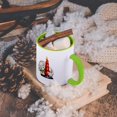 thumbnail image 5 of 3dRose, Retro Forties Image Of kitten n Candle, 15oz Two-Tone Green Mug, 5 of 7