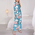 thumbnail image 3 of Goofa Panda Flying in the Sky Printed Women’s 2 Piece Pajama Set Super,Pajamas Women's Long Sleeve Sleepwear Soft Button Down Loungewear Pjs Lounge Set Nightwear-Small, 3 of 9
