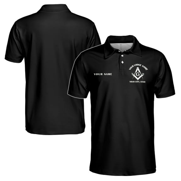 Personalized Master Mason Masonry Men's Polo Shirt S-5XL