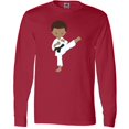 thumbnail image 3 of Inktastic African American Boy, Karate Boy, Black Belt, Kata Long Sleeve T-Shirt, 3 of 5