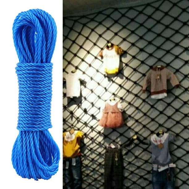 TKSE - 10 m (7 mm) Cuerda de poliéster de Nailon Asta de Bandera Polipropileno, Tendedero de Ropa Utilidad para Acampar Bueno para Atar Tirar Columpio Nudo de Escalada, Cuerda de Nailon sólido