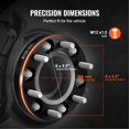 thumbnail image 3 of 1 x 6 x 5.5 Wheel Spacer Adapter 6 Lug Forged 4PCS Black, 3 of 7