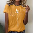 thumbnail image 2 of Blusa suelta de manga corta con cuello redondo y estampado a la moda para mujer Pompotops hfajkhk129367, 2 of 5
