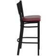 thumbnail image 2 of Flash Furniture Hercules 31" Black Back Metal Bar Stool in Burgundy, 2 of 4
