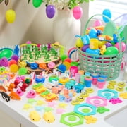 Joyfy 144 Packs Prefilled Easter Egg,Easter Egg with Toys Inside,Easter Basket Stuffers for Kids Easter Basket Classroom Exchange Toddler Boys Girls