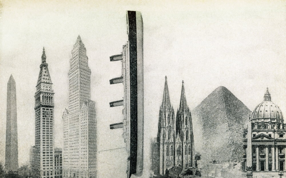 Diagram Showing Comparative Size Of Rms Titanic With World Landmarks From Left Washington Monument At 555 Feet Metropolitan Tower New York At 700 Feet New Woolworth Building New York At 750 FeetTitani