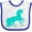 White and Royal, variant on Inktastic Aqua Unicorn Boys or Girls Baby Bib