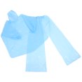 thumbnail image 3 of Imperméable Jetable Bleu pour Adultes avec Capuche pour Protection Poncho de Pluie d'Urgence Léger en Plastique Taille Unique, 3 of 8