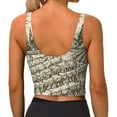 thumbnail image 3 of Haiem Vineyard Landscape Pattern Womens Sports Bra - U Neck Padded Low Impact Yoga Bra Workout Crop Top Gym Moisture-Wicking Workout Vest -XX-Large, 3 of 9