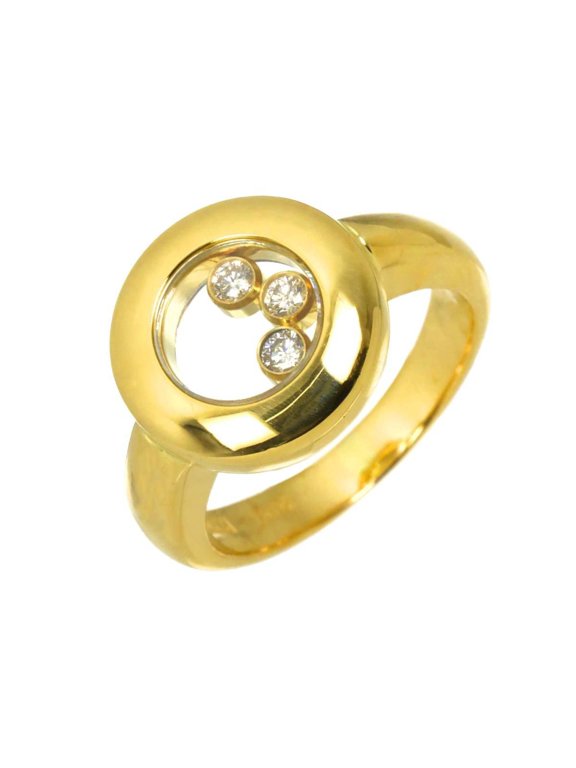 Pre-Owned Chopard Happy Diamond Ring, 18K Yellow Gold (750)
