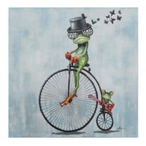 Yosemite Home Decor "Cyclist" Wood Gallery Wrapped Wall Art in Multi-Color