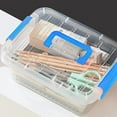 thumbnail image 3 of Household Storage Box Organizer Container with Lids and Handles Stackable Organizing Bins for Home Garage Office-Medium, 3 of 9