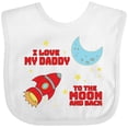 thumbnail image 3 of Inktastic I Love My Daddy to the Moon and Back Boys or Girls Baby Bib, 3 of 4