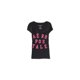 thumbnail image 1 of Camiseta Aeropostale Adornada con Logotipo Apilado Mujer Negra Grande, 1 of 1