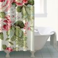 thumbnail image 5 of Floral Shower Curtain Watercolor Botanical Bathroom Decor Rustic Flower Design Fabric Bath Curtain for Tub Country Style Home Accessories with Hooks，36x72in, 5 of 5