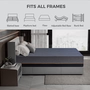 EGOHOME Ego Black 14 inch Full Memory Foam Mattress, Gel Mattress in a Box, Medium Firm