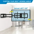 thumbnail image 4 of MountFTV Full Motion Long Arm TV Wall Mount for 42"-90" TVs,with 42.72 inch Long Arm Extension,up to 150 lbs,Corner Articulating TV Mount Bracket,Max 800x400mm,Swivel and Tilt, 4 of 8