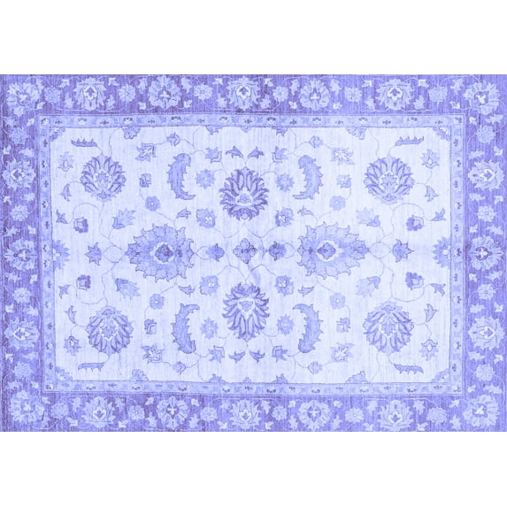 Ahgly Company Indoor Rectangle Oriental Blue Traditional Area Rugs, 8' x 10'