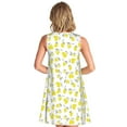 thumbnail image 2 of Bixox Yellow Lemon Leaves Print Women's Sleeveless A-Line Dress with Pockets, Casual Knee-Length Tank Dress for Summer-Large, 2 of 7