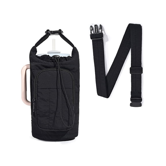 Hxusin Water Bottle Holder with Strap, Water Bottle Carrier for Walking, Crossbody Water Bottle Carrier Bag for Women