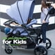 thumbnail image 4 of Joovy Caboose RS Sit & Stand Double Stroller for Children Up to 55 lb. with All-Terrain Wheels, UPF50+ Sun Canopy & Magnetic 5-Point Safety Harnesses, Slate, 4 of 5