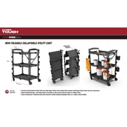Hyper Tough Hyper Stack Foldable Collapsible Utility Cart, Black