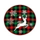 thumbnail image 2 of CaiYueKe Christmas Tree Skirt, Red Tree Skirts 35.4 Inch with Snowflake Reindeer Rustic Farmhouse Xmas Tree Skirt Christmas Decorations for Holiday Party Decoration, 2 of 7