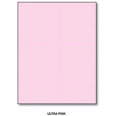 Mohawk BriteHue Bright Color Paper | Ultra Pink | 24lb Bond / 60lb Text Paper | 8.5" x 11" (Letter Size) | 100 Sheets Per Pack