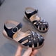 thumbnail image 1 of Puntoco Novedad De Verano Para Niñas, Zapatos De Princesa Con Diamantes De Imitación Y Punta Floral De Suela Suave, Sandalias De Playa Antideslizantes, Sandalias Para Niñas, Negro 29, 1 of 7