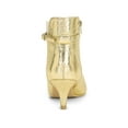 thumbnail image 2 of BLISSFUL STEP Women's Glitter Pointed Toe Stiletto Heel Ankle Boots Gold 7, 2 of 7