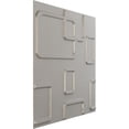thumbnail image 2 of Ekena Millwork 19 5/8"W x 19 5/8"H Odessa EnduraWall Decorative 3D Wall Panel, Textured Metallic Silver (12-Pack for 32.04 Sq. Ft.), 2 of 6