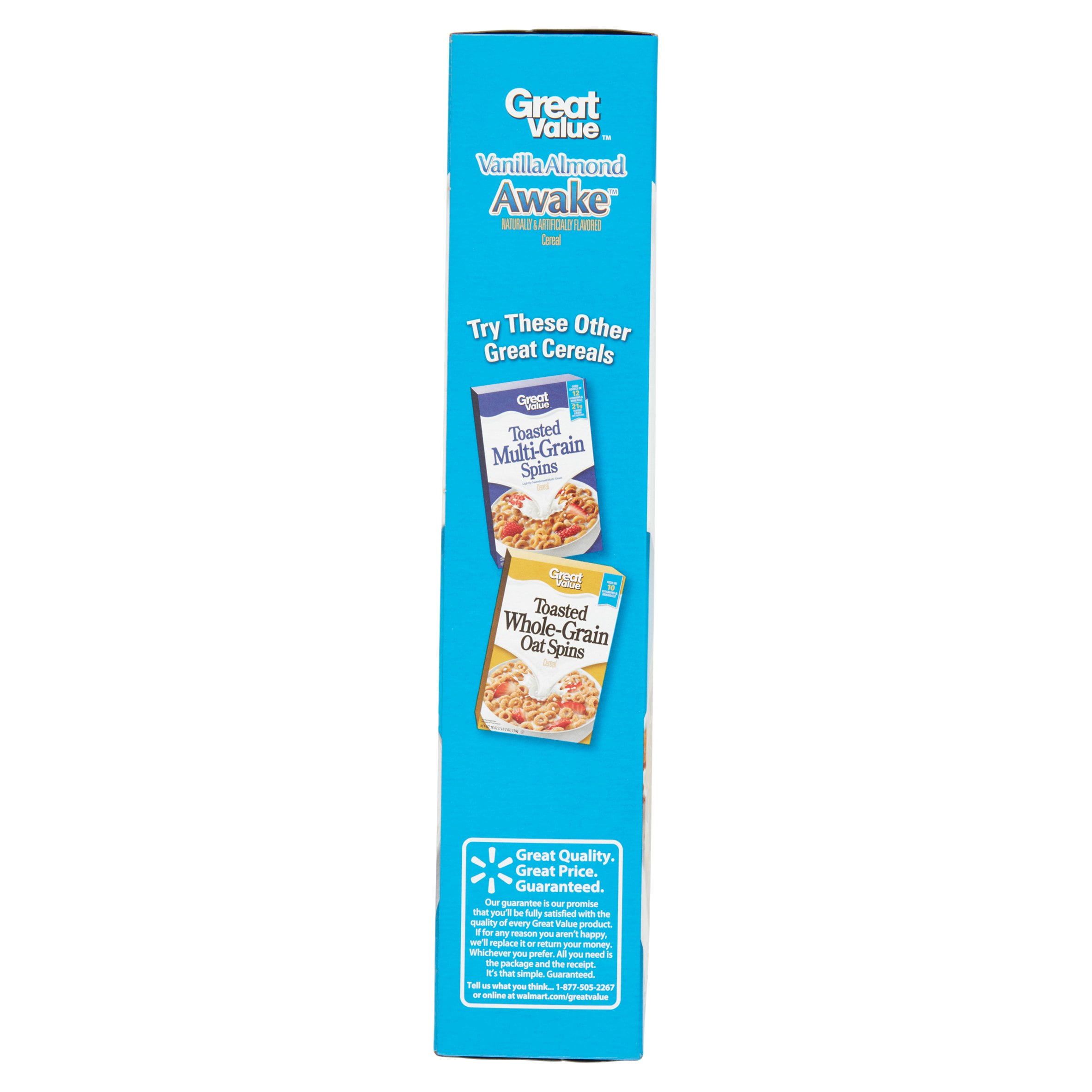 Great Value Vanilla Almond Awake Cereal, 16.3oz