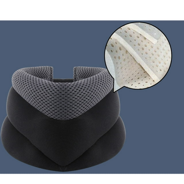 OULII Adjustable Neck Brace Neck Guard Gray Portable Travel Use 1Pack